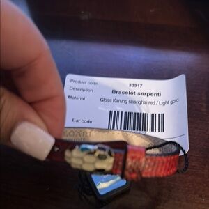 Glossy Serpenti Bracelet in Red and Gold